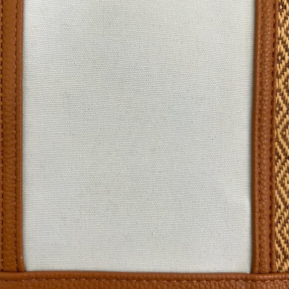 Thirty-One Little Dreamer Natural Straw Light Blue Middle Stripe Summer Tote Bag - Picture 15 of 15